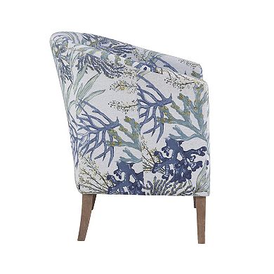 Linon Simon Club Barrel Arm Chair