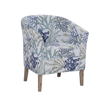 Linon Simon Club Barrel Arm Chair