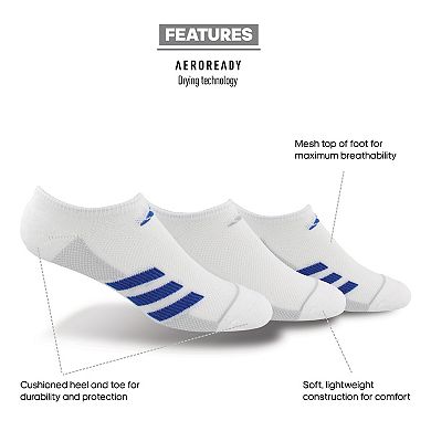 Men's adidas Superlite Stripe II 3-pack No-Show Socks