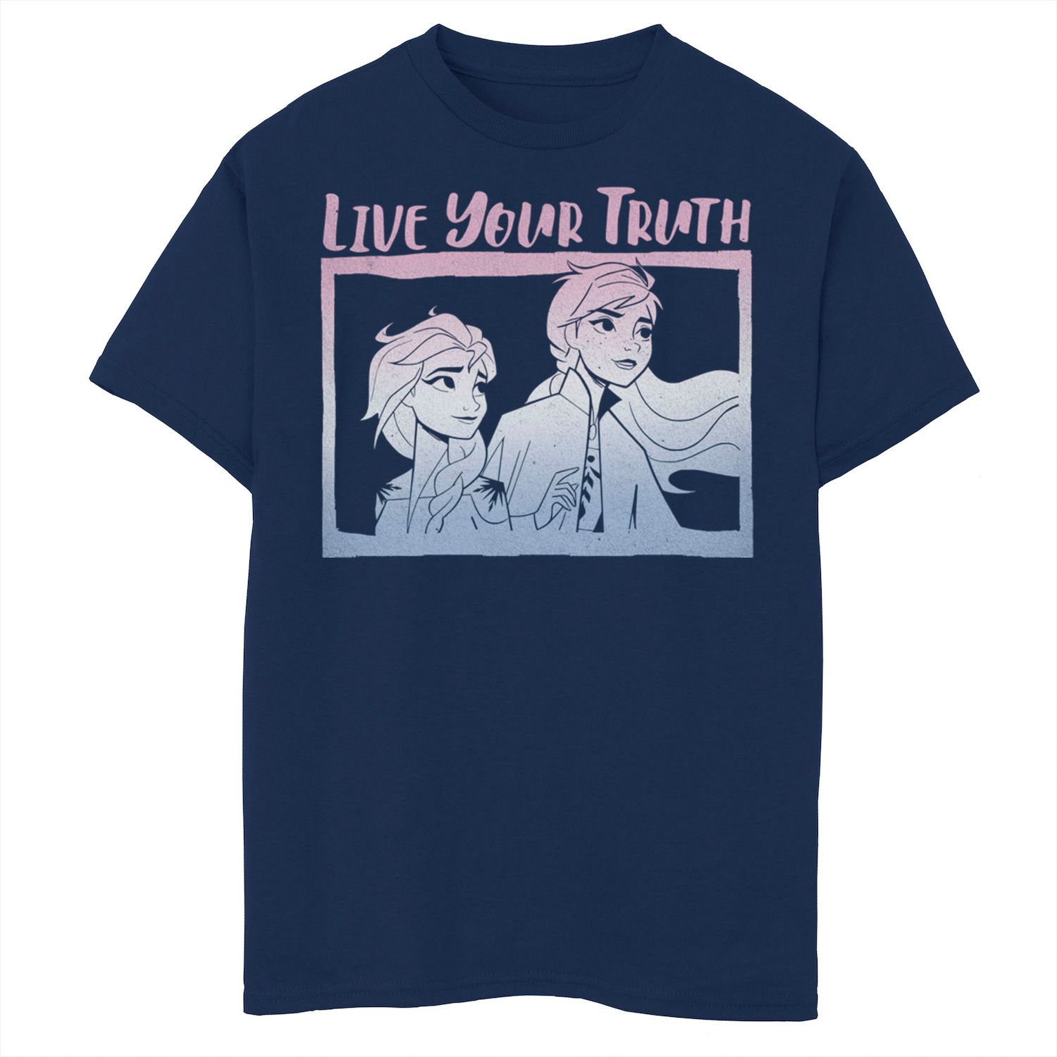 Image for Disney 's Frozen 2 Boys 8-20 Elsa Anna Live Your Truth Gradient Poster Graphic Tee at Kohl's.