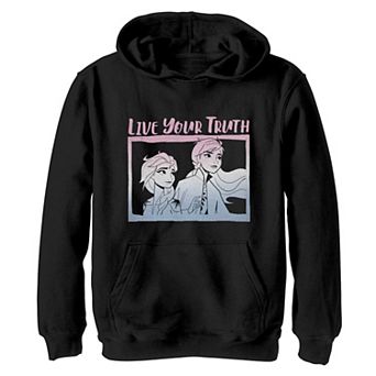 Disney's Frozen 2 Boys 8-20 Elsa Anna Live Your Truth Gradient Poster Graphic Hoodie