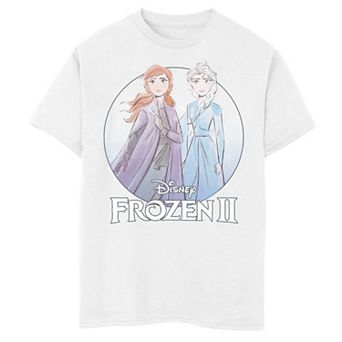 Disney's Frozen 2 Boys 8-20 Anna Elsa Water Color Sketch Logo Graphic Tee