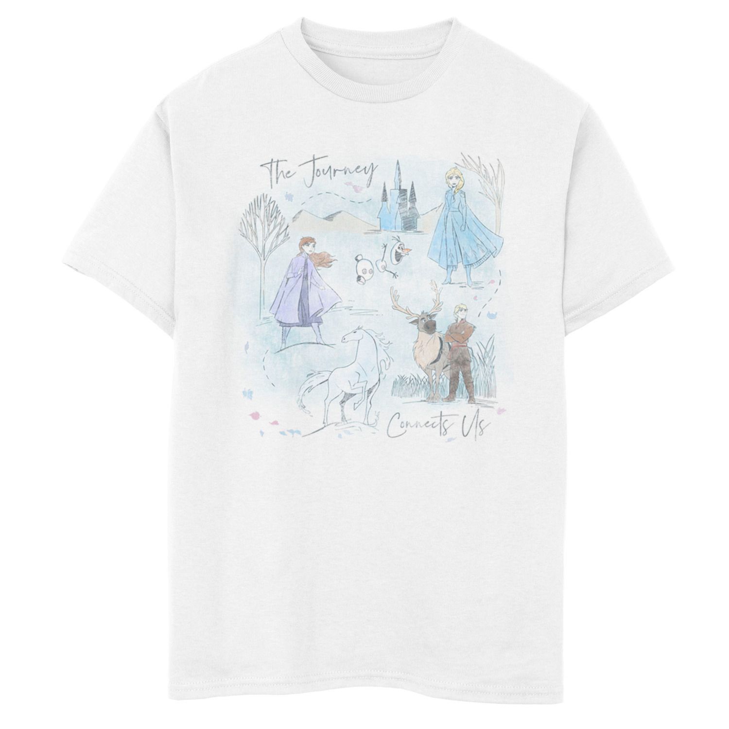 Image for Disney 's Frozen 2 Boys 8-20 Sketched Watercolor Poster Graphic Tee at Kohl's.