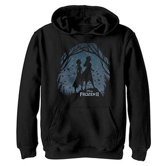 Disney's Frozen 2 Boys 8-20 Elsa Anna Silhouettes Forest Night Graphic Hoodie