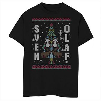 Disney's Frozen 2 Boys 8-20 Sven Olaf Ugly Sweater Stitch Graphic Tee