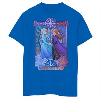 Disney's Frozen 2 Boys 8-20 Elsa Anna Split Geometric Poster Graphic Tee
