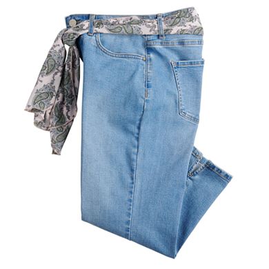 Women's Croft & Barrow Comfort Waist Denim Capris