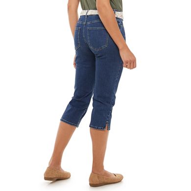 Women's Croft & Barrow Comfort Waist Denim Capris