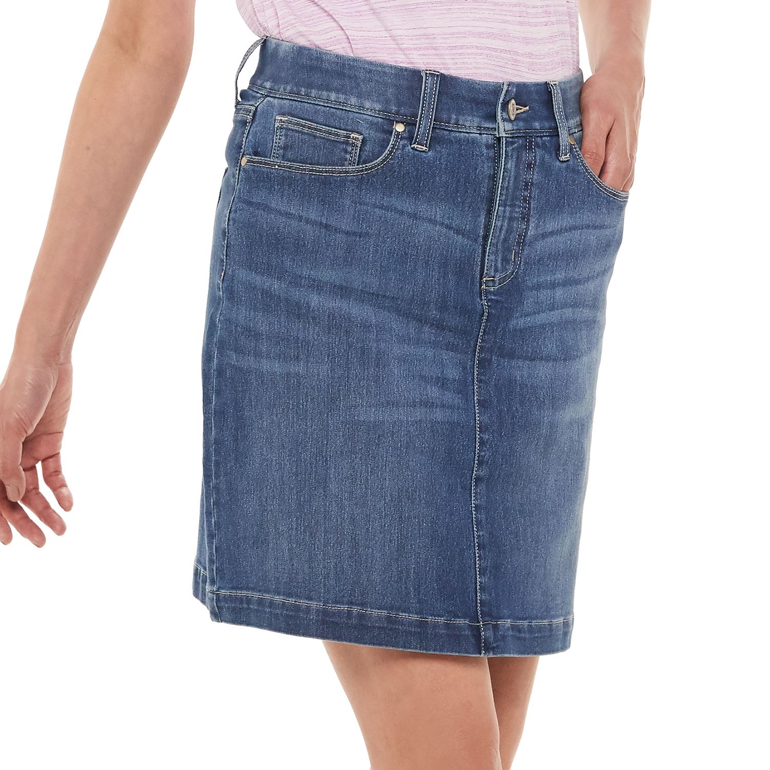 kohls womens denim skirts