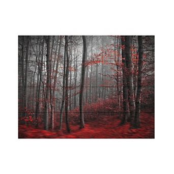 Trademark Fine Art 'Bloody River' Wood Slat Art