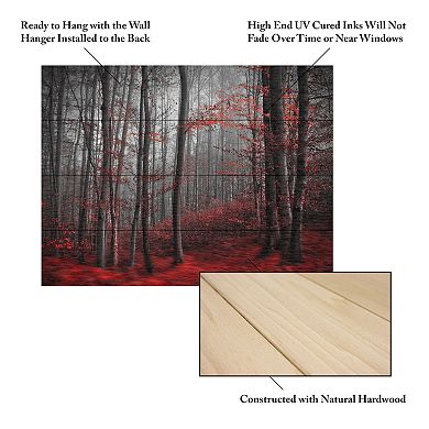 Trademark Fine Art 'Bloody River' Wood Slat Art