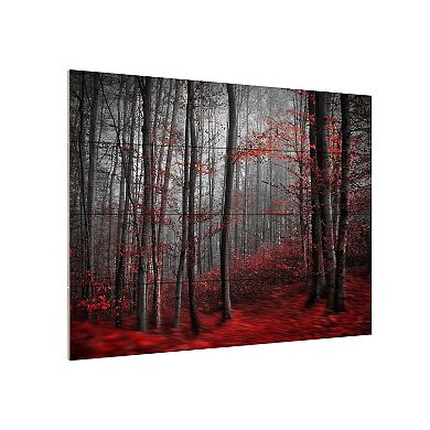 Trademark Fine Art 'Bloody River' Wood Slat Art