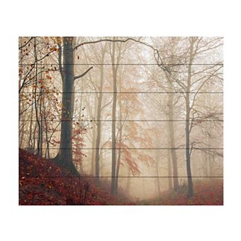 Trademark Fine Art 'Waiting For The Deer' Wood Slat Art