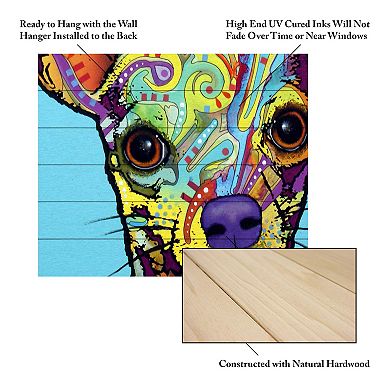 Trademark Fine Art 'Chihuahua' Wood Slat Art