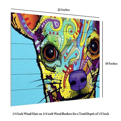 Trademark Fine Art 'Chihuahua' Wood Slat Art