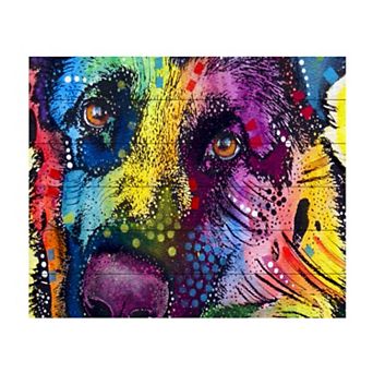 Trademark Fine Art 'German Shepherd' Wood Slat Art