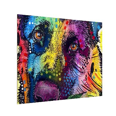 Trademark Fine Art 'German Shepherd' Wood Slat Art