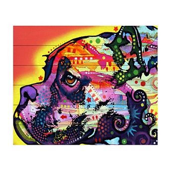 Trademark Fine Art 'Profile Boxer' Wood Slat Art