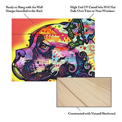 Trademark Fine Art 'Profile Boxer' Wood Slat Art