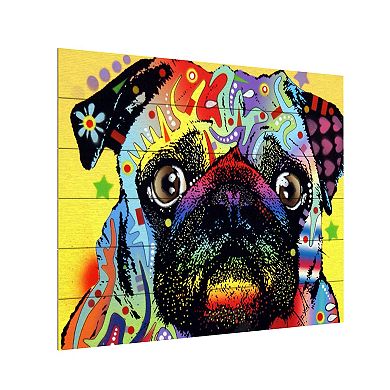 Trademark Fine Art 'Pug' Wood Slat Art