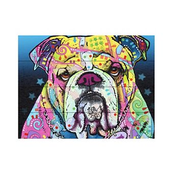 Trademark Fine Art 'The Bulldog' Wood Slat Art