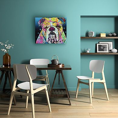Trademark Fine Art 'The Bulldog' Wood Slat Art