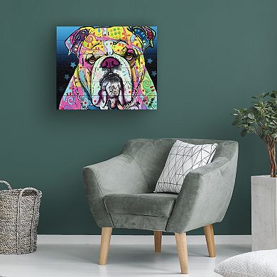 Trademark Fine Art 'The Bulldog' Wood Slat Art