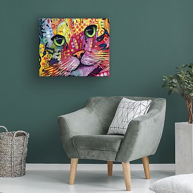 Trademark Fine Art 'Tilt Cat' Wood Slat Art