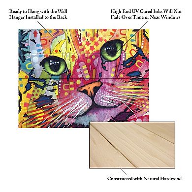 Trademark Fine Art 'Tilt Cat' Wood Slat Art