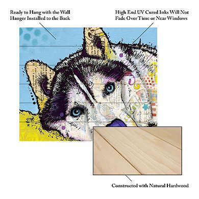 Trademark Fine Art 'Siberian Husky II' Wood Slat Art