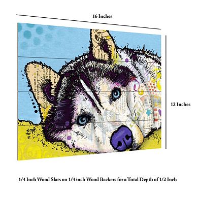 Trademark Fine Art 'Siberian Husky II' Wood Slat Art