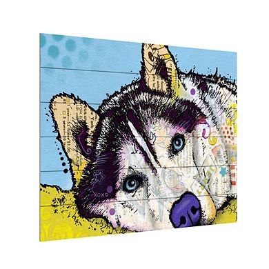 Trademark Fine Art 'Siberian Husky II' Wood Slat Art
