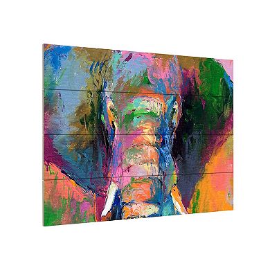 Trademark Fine Art 'Elephant 2' Wood Slat Art
