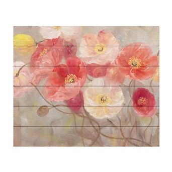 Trademark Fine Art 'Wild Poppies I' Wood Slat Art