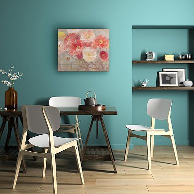 Trademark Fine Art 'Wild Poppies I' Wood Slat Art