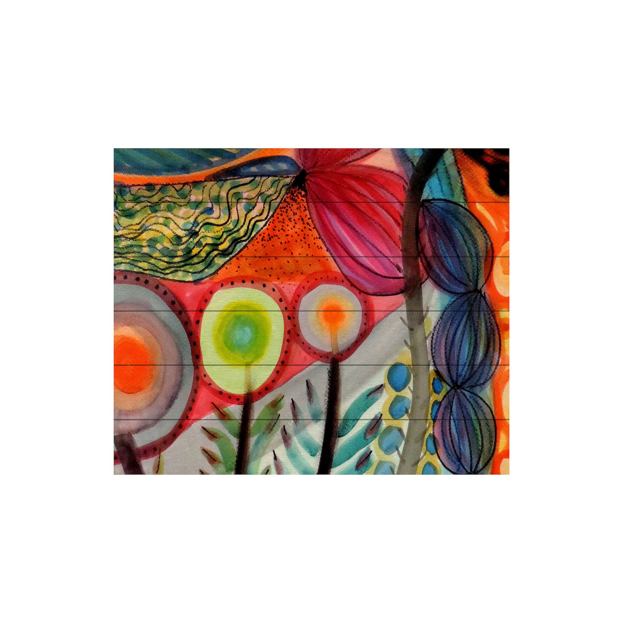 Trademark Fine Art Sylvie Demers Vivaces Wood Slat Art, Multi