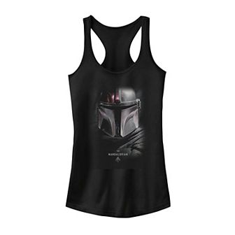 Juniors' Star Wars The Mandalorian Bounty Hunter Shadow Tank Top