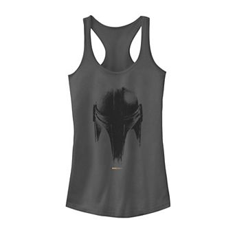 Juniors' Star Wars The Mandalorian Metallic Helmet Tank Top
