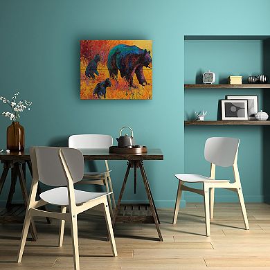 Trademark Fine Art 'Double Trouble Black Bear' Wood Slat Art