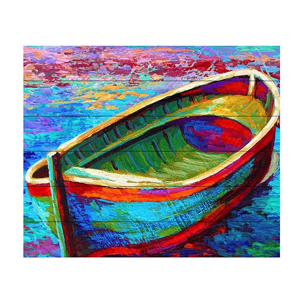 Trademark Fine Art 'Boat 9' Wood Slat Art