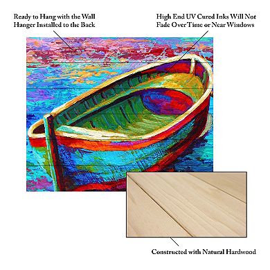 Trademark Fine Art 'Boat 9' Wood Slat Art