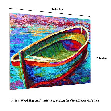 Trademark Fine Art 'Boat 9' Wood Slat Art