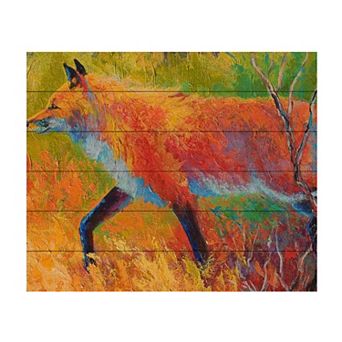 Trademark Fine Art 'Red Fox 1' Wood Slat Art