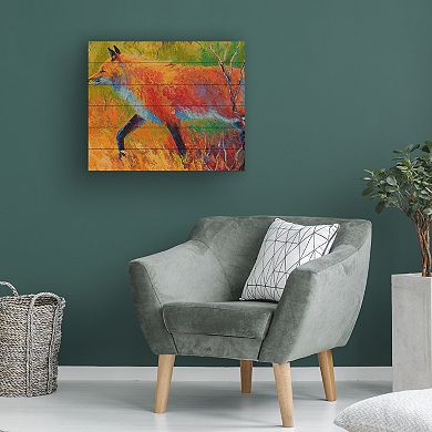 Trademark Fine Art 'Red Fox 1' Wood Slat Art