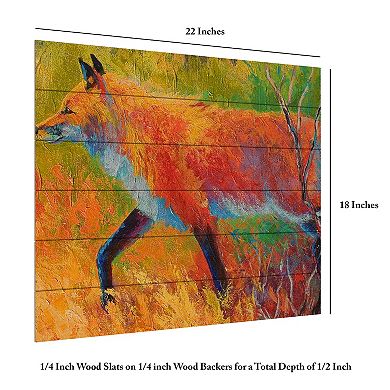 Trademark Fine Art 'Red Fox 1' Wood Slat Art