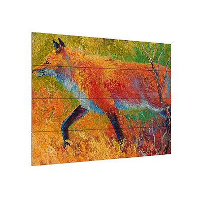 Trademark Fine Art 'Red Fox 1' Wood Slat Art