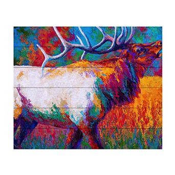 Trademark Fine Art 'Chorus Elk' Wood Slat Art