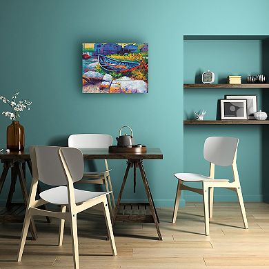 Trademark Fine Art 'Judy East Coast Boat Faa' Wood Slat Art