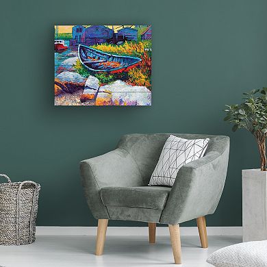 Trademark Fine Art 'Judy East Coast Boat Faa' Wood Slat Art