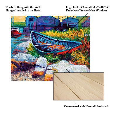 Trademark Fine Art 'Judy East Coast Boat Faa' Wood Slat Art